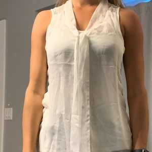 White lace chiffon top